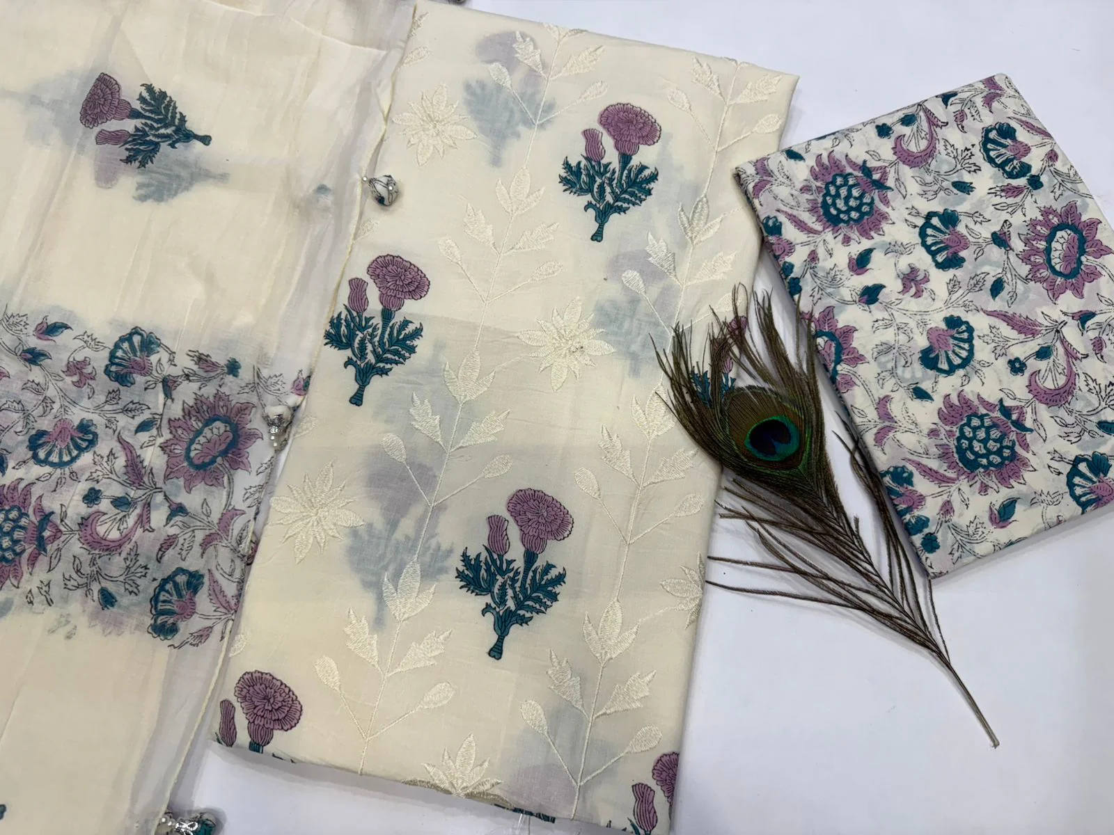 Embroidery Unstitched Suit